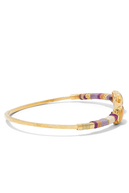 Duality Small Scaramouche Bracelet, Gold-Plated Metal & Enamel